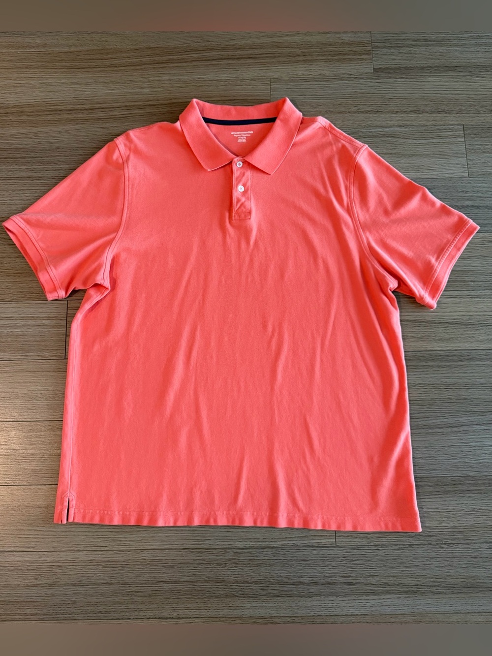 Men's Polo Shirts XL 100% Cotton Regular Fit Blue Orange Set of 2 - Picture 7 of 15